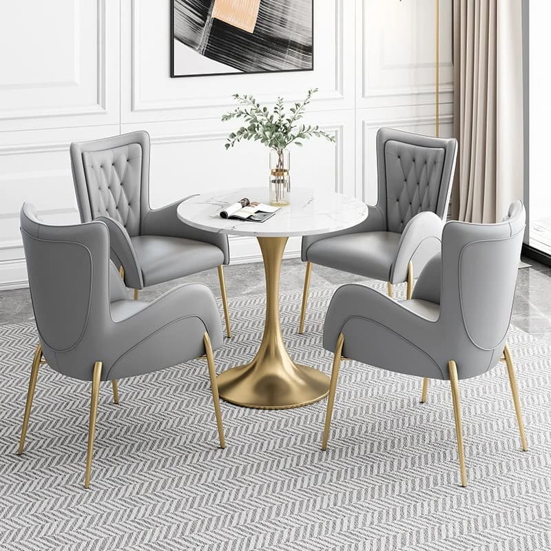 Light luxury negotiation tables and chairs restaurant cafe reception clothing store beauty salon dining table round table