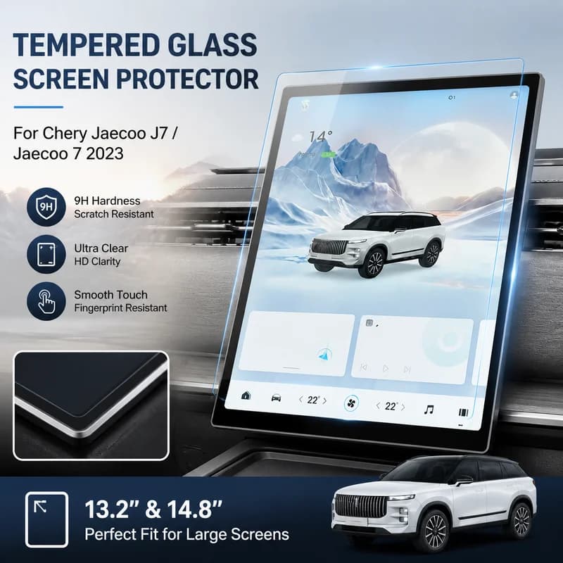 Tempered Glass Screen Protector Film for For Chery Jaecoo J7/Jaecoo 7 2023, 13.2 inch & 14.8 inch Car GPS Navigation