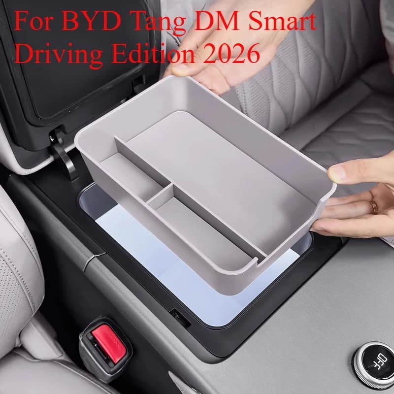 For BYD Tang DM Smart Driving Edition 2026 Center Console Organizer Box – OEM Color-Matched Storage Upgrade