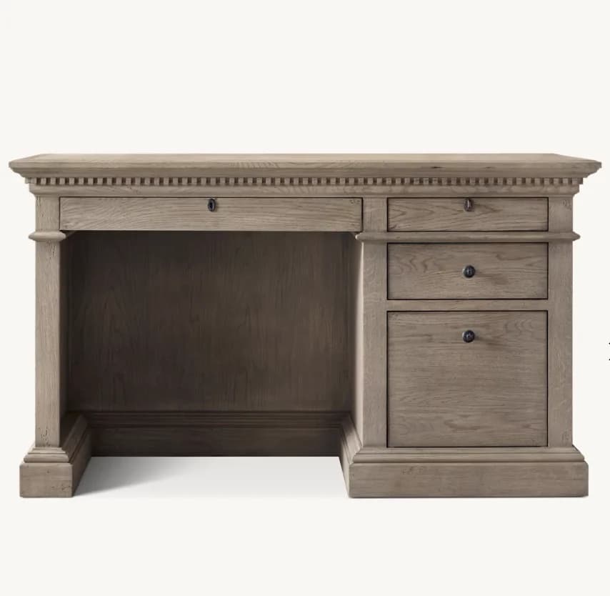 # New Design Wooden Office Furniture Home Computer Desks Oak Wood 4 Drawers Office Table