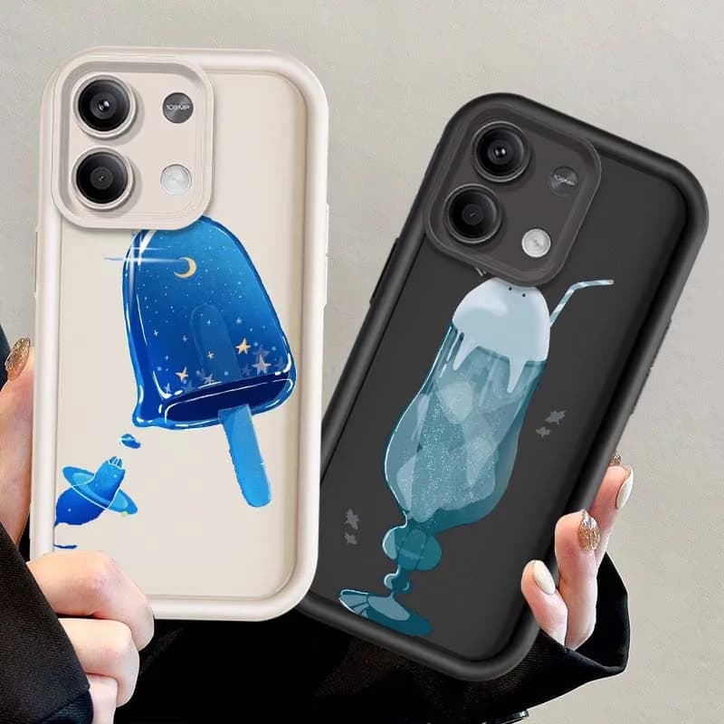 Fashion Anime Creative Design Cover For Xiaomi Redmi Note 14 13 12 Pro Max Turbo Speed 5G 4G Soft Eye Ladder Phone Case