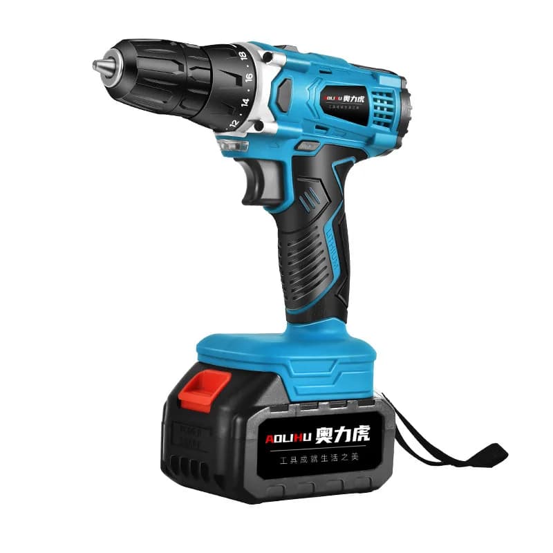 Lithium Battery Hand Drill Portable Household Rechargeable Electric Screwdriver Multi-function High-power Impact Drill PowerTool