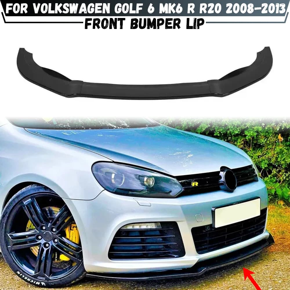 For Volkswagen VW Golf 6 MK6 R R20 2008-2013 Front Bumper Lip Spoiler Splitter Diffuser Protector Body Kits Tuning