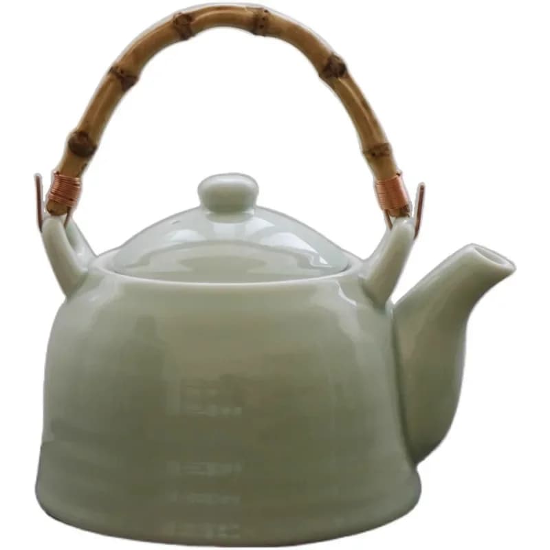 Celadon tea set, household teapot teacup