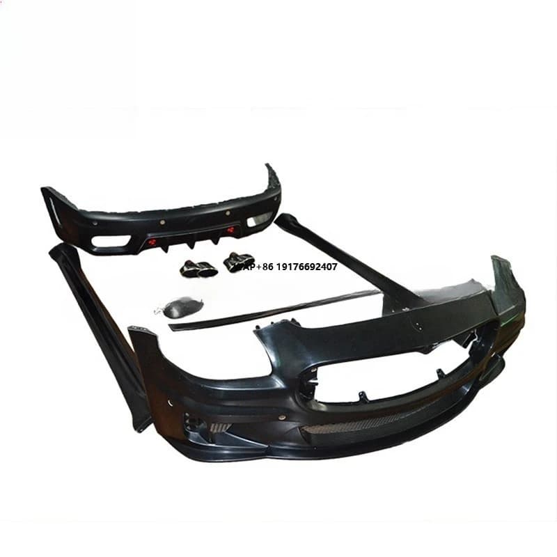 Style Fiberglass Body Kit For  Quattroporte Front Bumper Side Skirts Rear Spoiler Bodykit