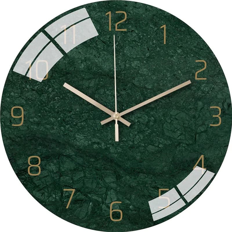 Nordic Wall Clocks Study Silent Glass Clock Living Room Decoration Single Sided Digital Clock Circular Bedroom Retro Wall Clocks