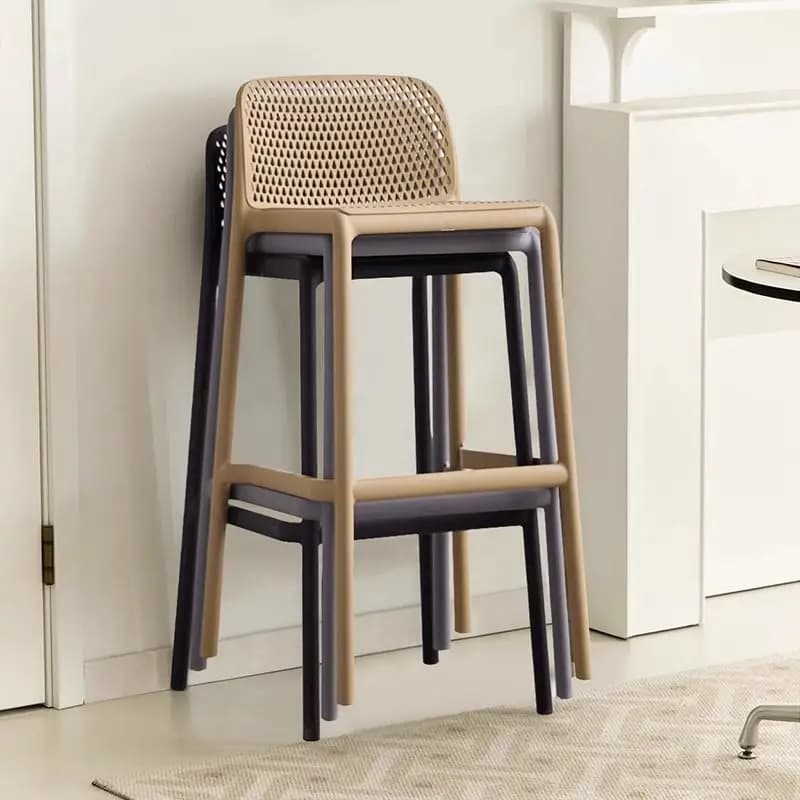 Light luxury home high stool bar chair Nordic style bar chair modern simple designer island table high chair