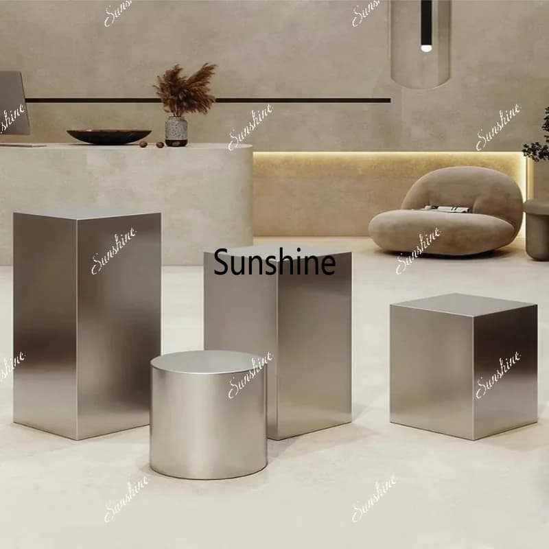 Stainless Steel Clothing Store Clothes Display Stand On Display Item Placement Rack Advanced Decoration The vase Display Stand