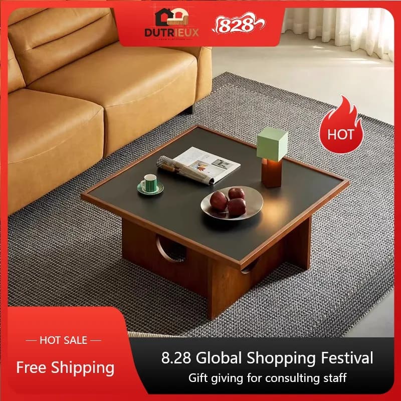 European Black Coffee Tables Design Decoration Corner Living Room Coffee Tables Dining Apartment Muebles Para Hogar Furniture