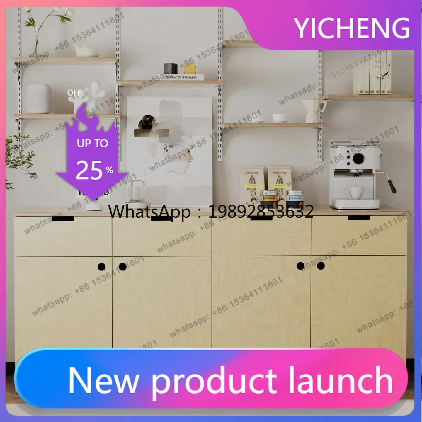 LYY  Dining side cabinet against the wall integrated locker log new living room home designer fashion new