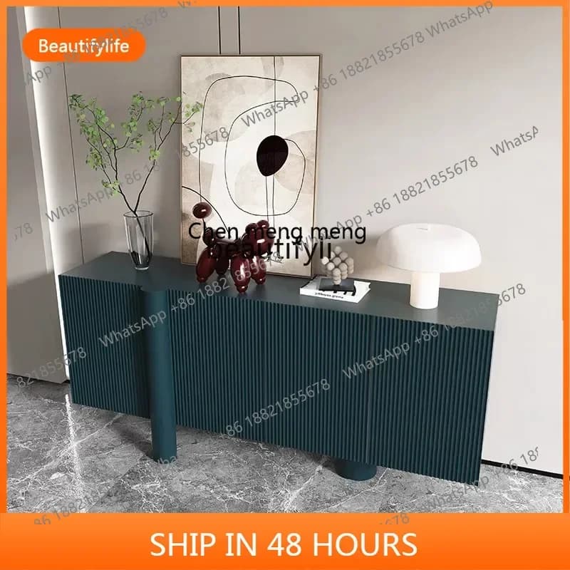 ss8350 Italian light luxury dining side cabinet, living room, high-end dark blue entrance cabinet, high-end locker