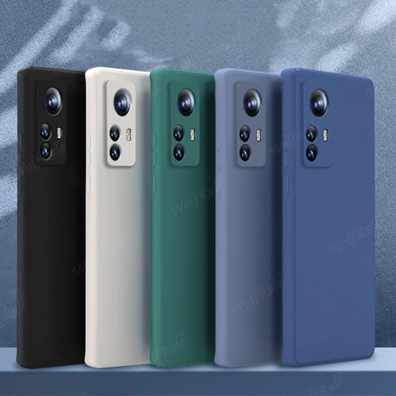 For Cover Xiaomi Mi 12 Lite Case For Mi 12 Lite Shockproof TPU Liquid Bumper Soft Case For Mi 11 Lite NE 5G 12 12S Pro Fundas
