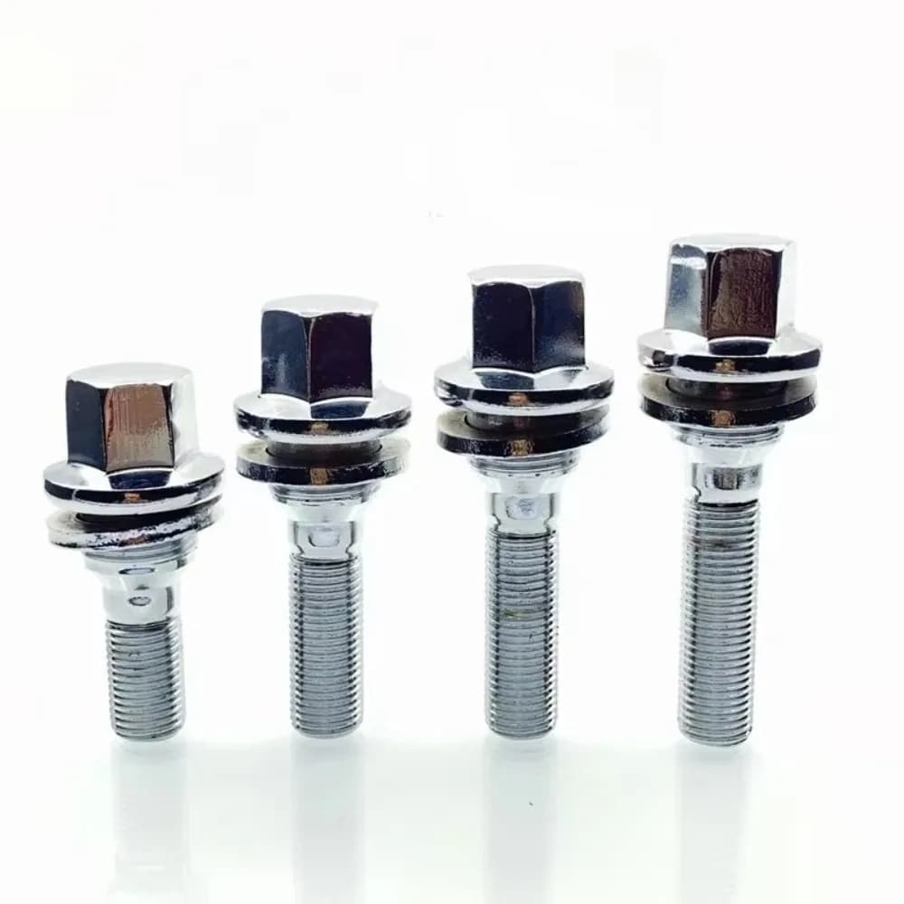 4 PCS Perno RUEDA Pernos de Roscado EXTRA LARGO RUEDA DE SEDIENTO PLANO para Modificar los neumáticos y llantas de Peugeot Citro