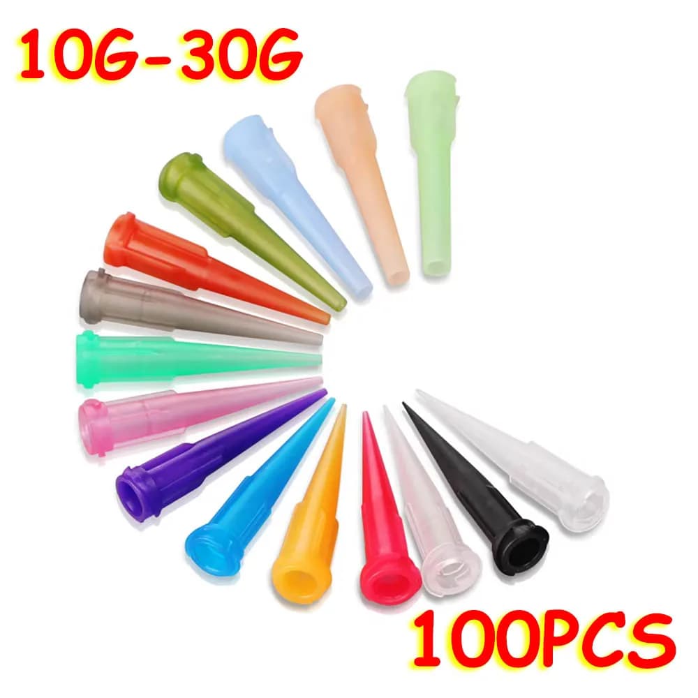 Wholesale 500/1000pcs 14G-30G Precision Plastic TT Blunt Tapered Tips Luer Lock Syringe Dispenser Needle Tips