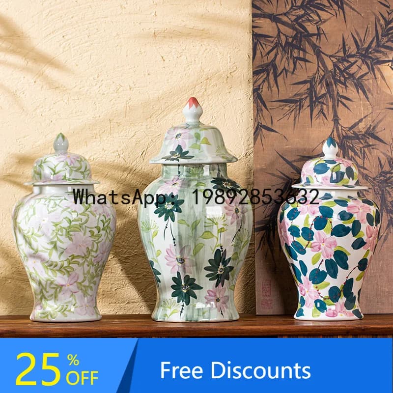 New Chinese Style Ceramic General Jar Hydroponic Luxury High-end Ceramic Vase