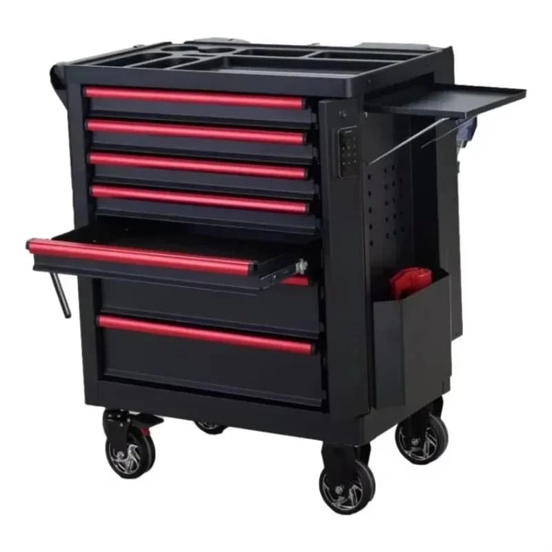Heavy   Tool Cart with Drawers Stainless Steel Workbenches and Tool Management for Garage Storage
