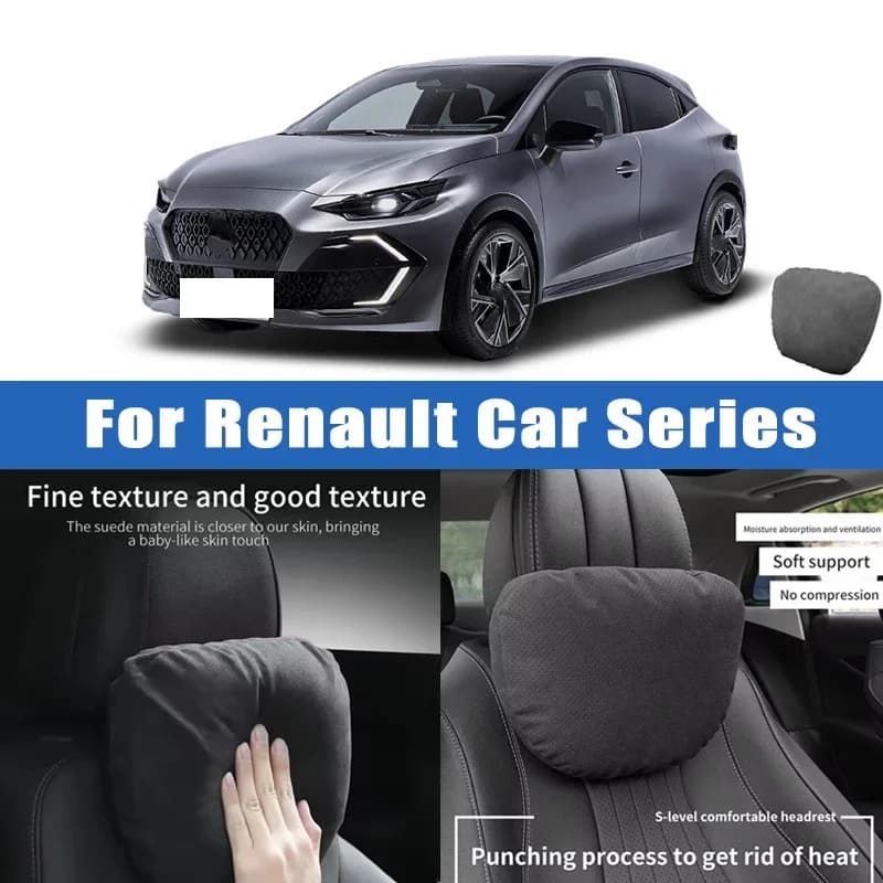 Top Quality Car Headrest Neck Support Seat Soft Neck Pillow Breathable For Renault Clio Megane Koleos Kadjar Captur Scenic