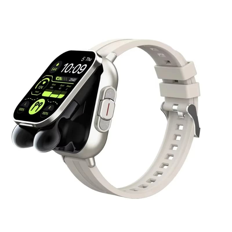 2-in-1 smartwatch with TWS earplugs, wireless earphones, health monitoring, fitness record reminder, smartwatch for men