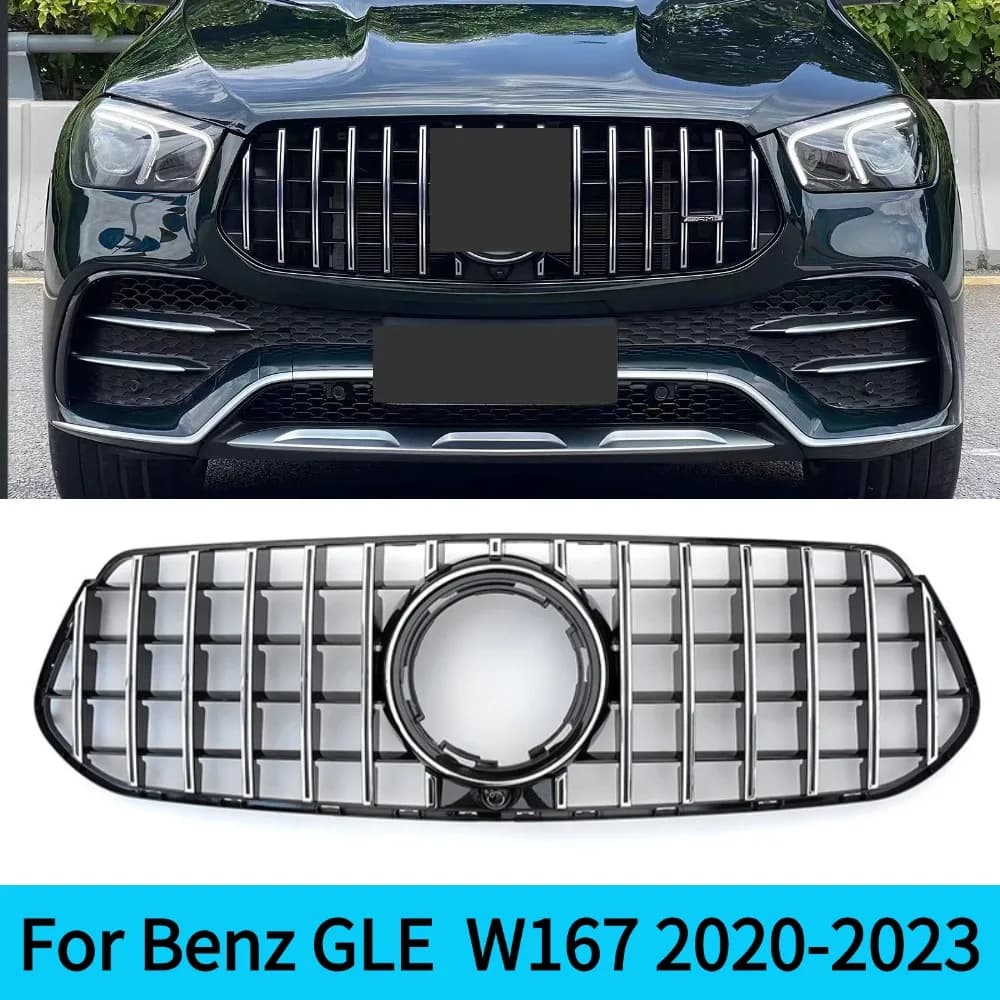 For Mercedes Benz GLE  W167 2020-2023 SGLE300 GLE350 GLE450 GT Style Front Grille Bumper Grill Hood Mesh accessories