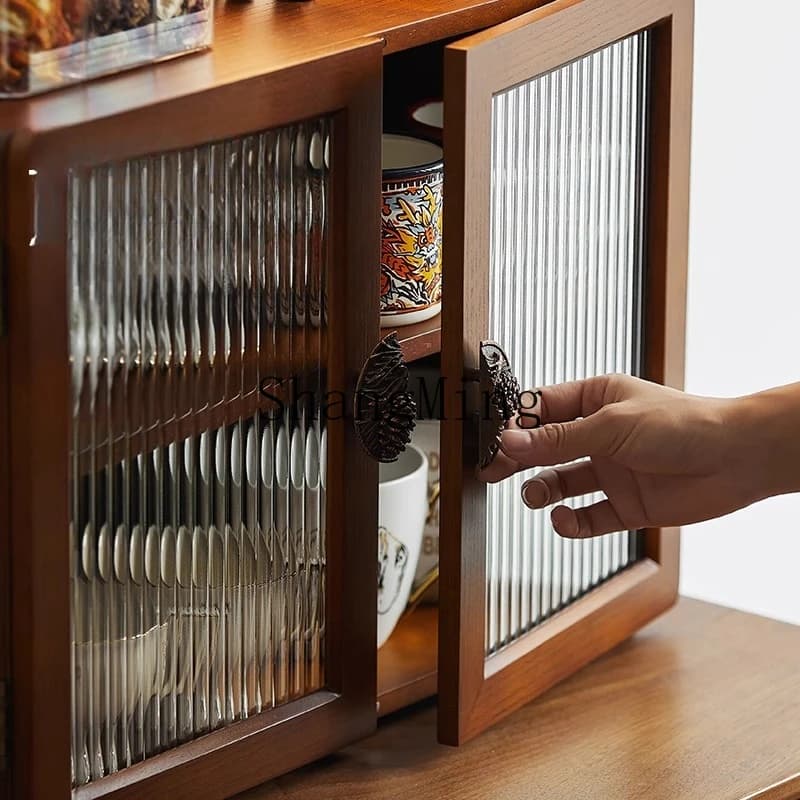 CL  Desktop Storage Cabinet Sideboard Tabletop Organizer Coffee Cup Cabinet
