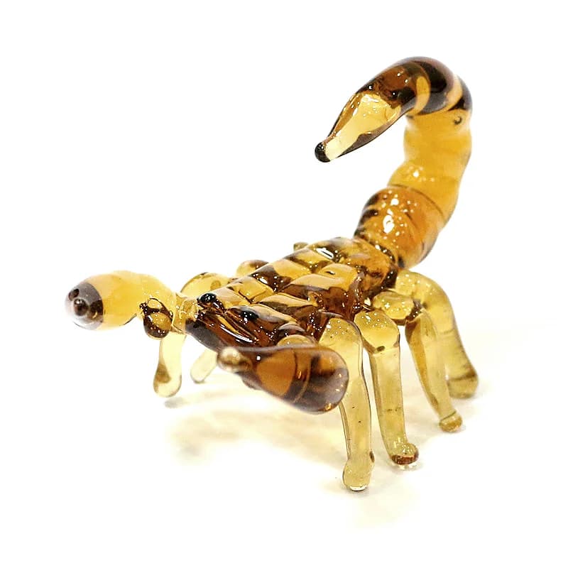 Murano Glass Scorpion Figurine Miniature Craft Ornament Cute Animal Small Statue for Home Desktop Decor Collection New Year Gift
