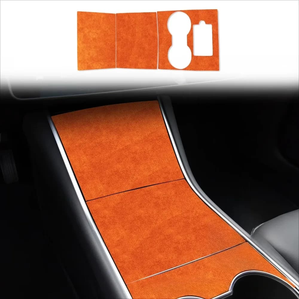 Para Tesla Mol 3 2017-2020 Panel  cambio  marchas  gamuza para coche pegatina corativa modificación Interior pieza pro