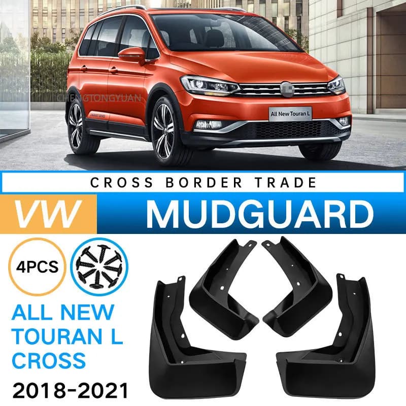Mudguard Car Accessories For VW Touran L Cross 2018-2020 Mud Flaps For Fender 4PCS Black ABS Splash Guards  Set