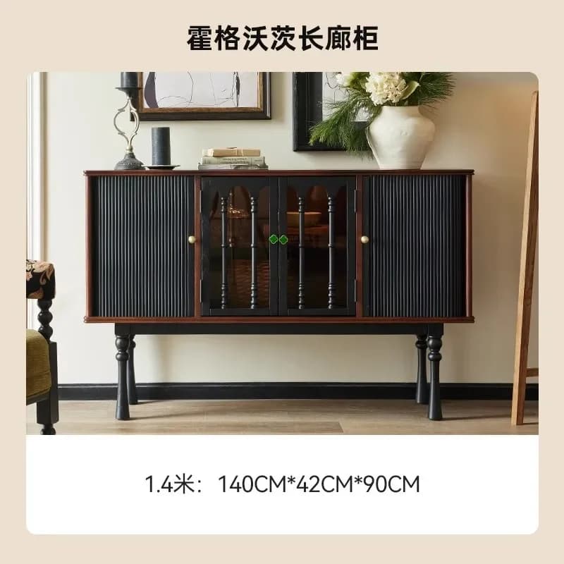 CC Vintage Entryway Hallway Cabinet Wall-Mounted Integrated Storage Tea Cabinet decoration home