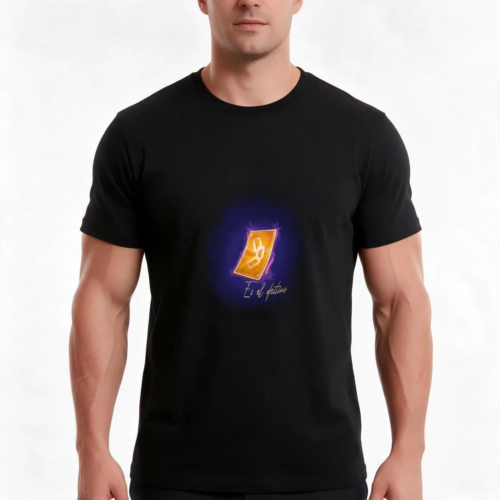 fate card T-Shirt, Summer Casual Cotton Tee, Oversized Streetwear Tops, Vintage Graphic Print, Loose Fit Short Sleeve