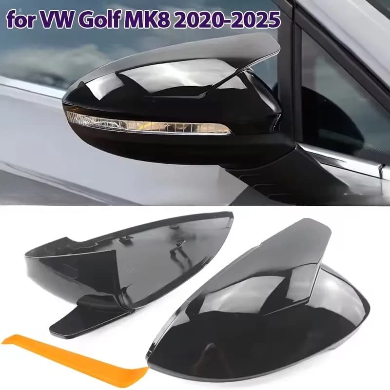 1 pair Side Wing Rearview Mirror Shell For VW Golf 8 MK8 GTE GTD GTI R-Line 2020-2025  Shell Side Mirror Cover Car Accessories