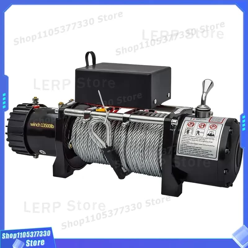 12V Portable Car Electric Winch 13500lbs Heavy Duty Stainless Steel Cable for Offroad SUV Truck Recovery Gear Kit Heavy Duty