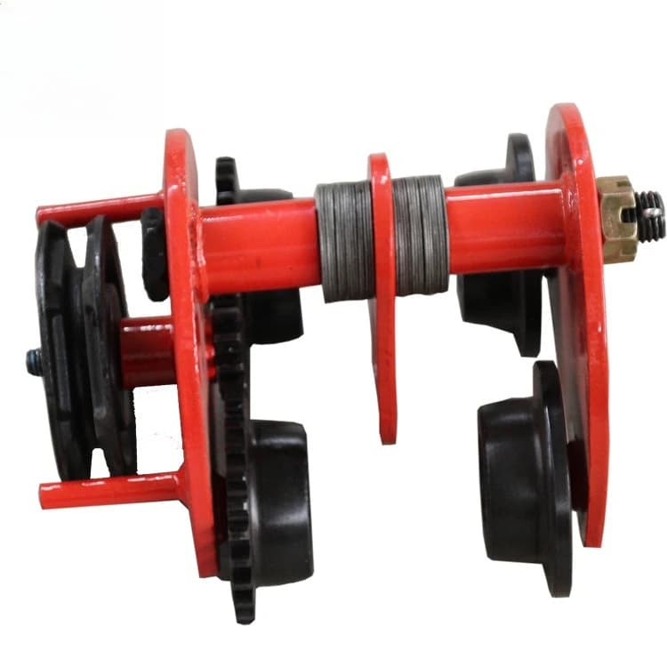 Manual Chain Hoist with Trolley I Beam Monorail Push Pull Trolley for Lifting