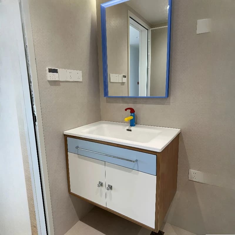 Modern Mirror Bathroom Cabinet Organizer Storage Vanity Dressers Makeup Cupboard Decorations Wooden Gabinete Trendy Furniture
