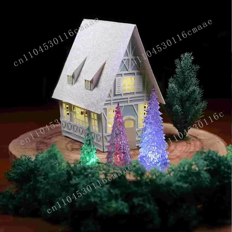 Factory Price 27.5cm LED Christmas Tree 22cm 19cm 16.5cm 14.5 12.5 10cm Colorful Lighting Fine Scene Layout Glowing Xmas Tree