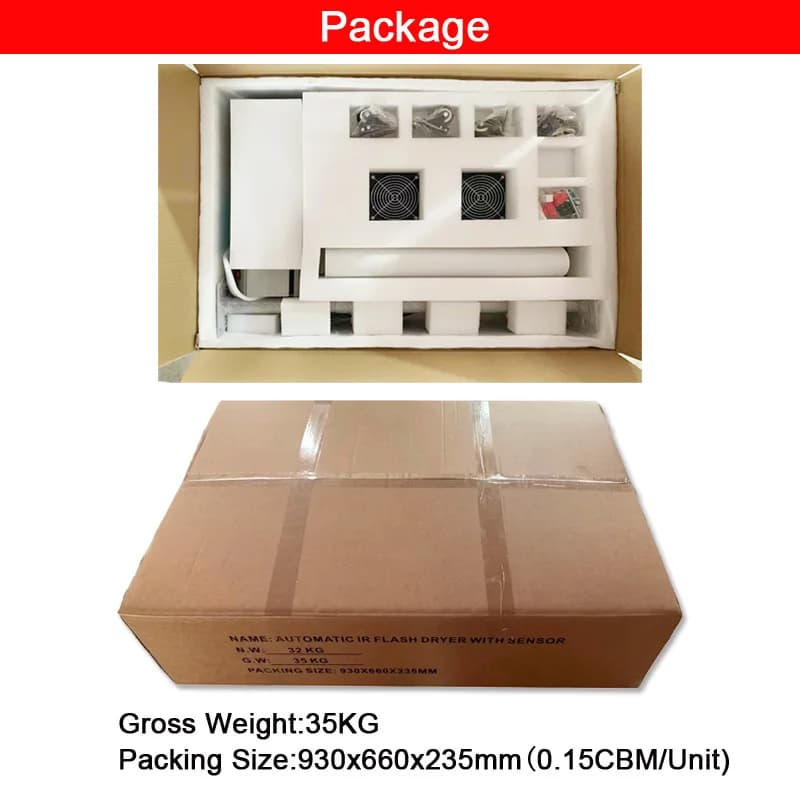 Automatic IR Flash Dryer for T-Shirts Screen Printing Machine Post Press Equipment with 1 Year Warranty