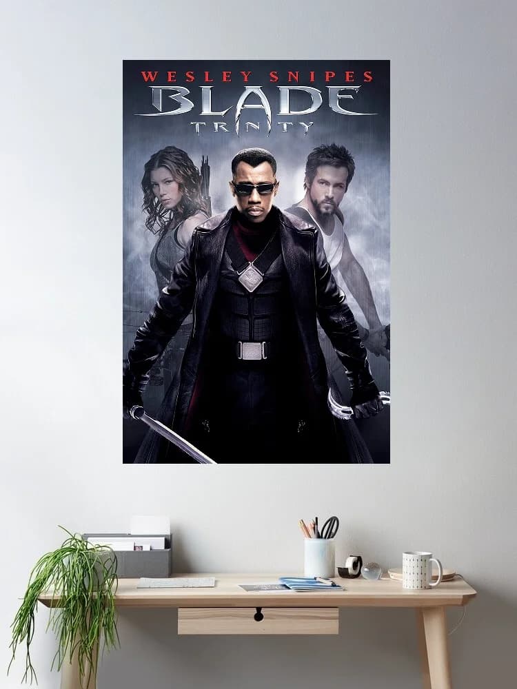 Blade Movie Art Print Canvas Poster, Living Room Decor, Home Wall Picture