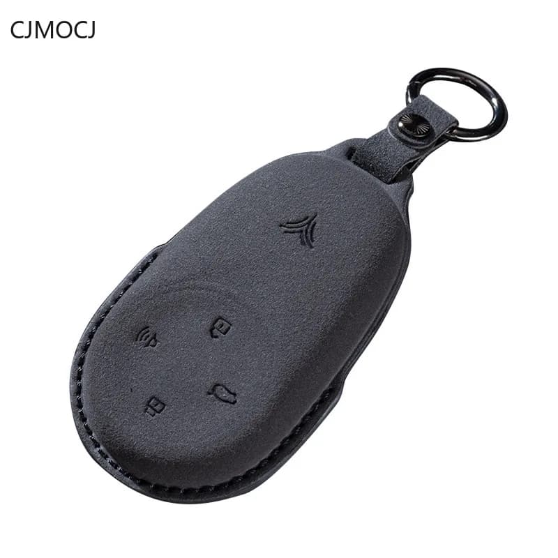 For Neta GT Key Case Cover, Suede Car Key Fob Shell, Anti-Scratch Shockproof Ethnic Style Smart Keychain , Neta Accessories