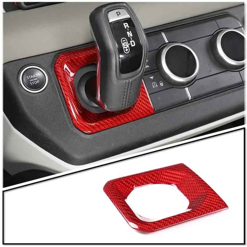 For 2020-2024 Land Rover Defender 110 real carbon fiber car center console shift cover sticker car interior accessories
