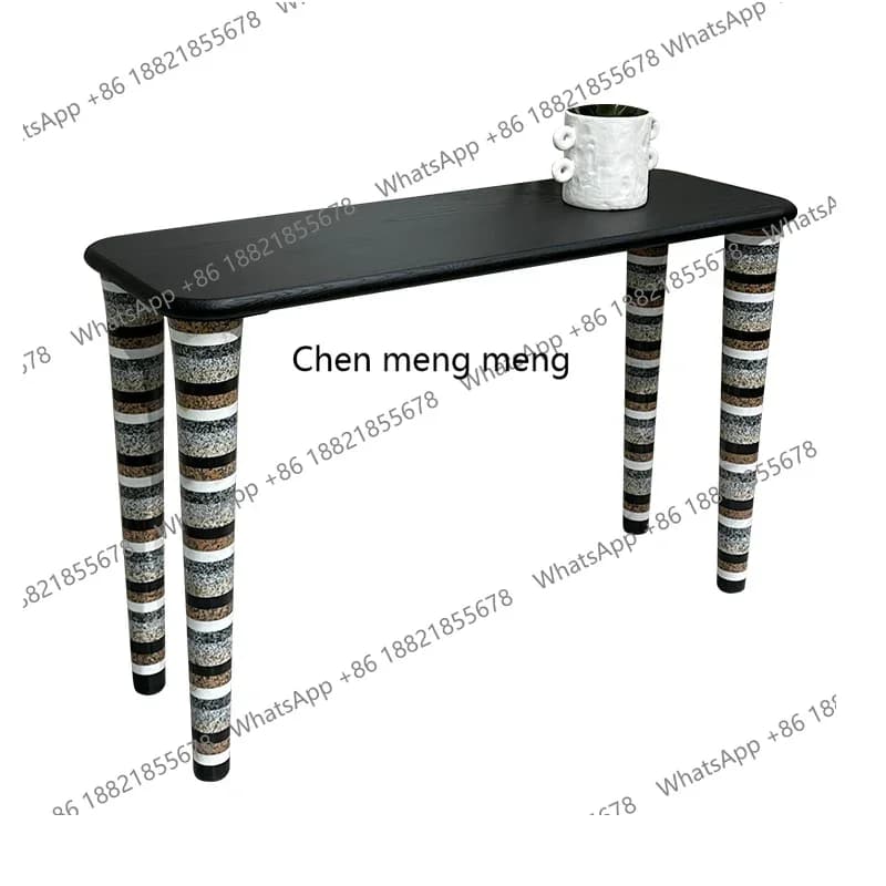 zqxItalian-French porch table marble antique designer furniture table foyer
