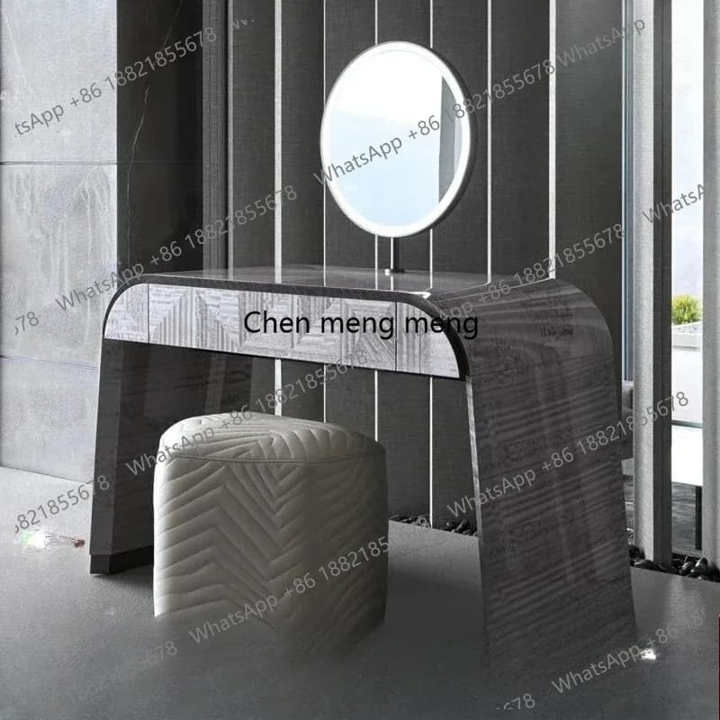 Luxury series dressing table contemporary art makeup table high-end minimalist solid wood dressing table