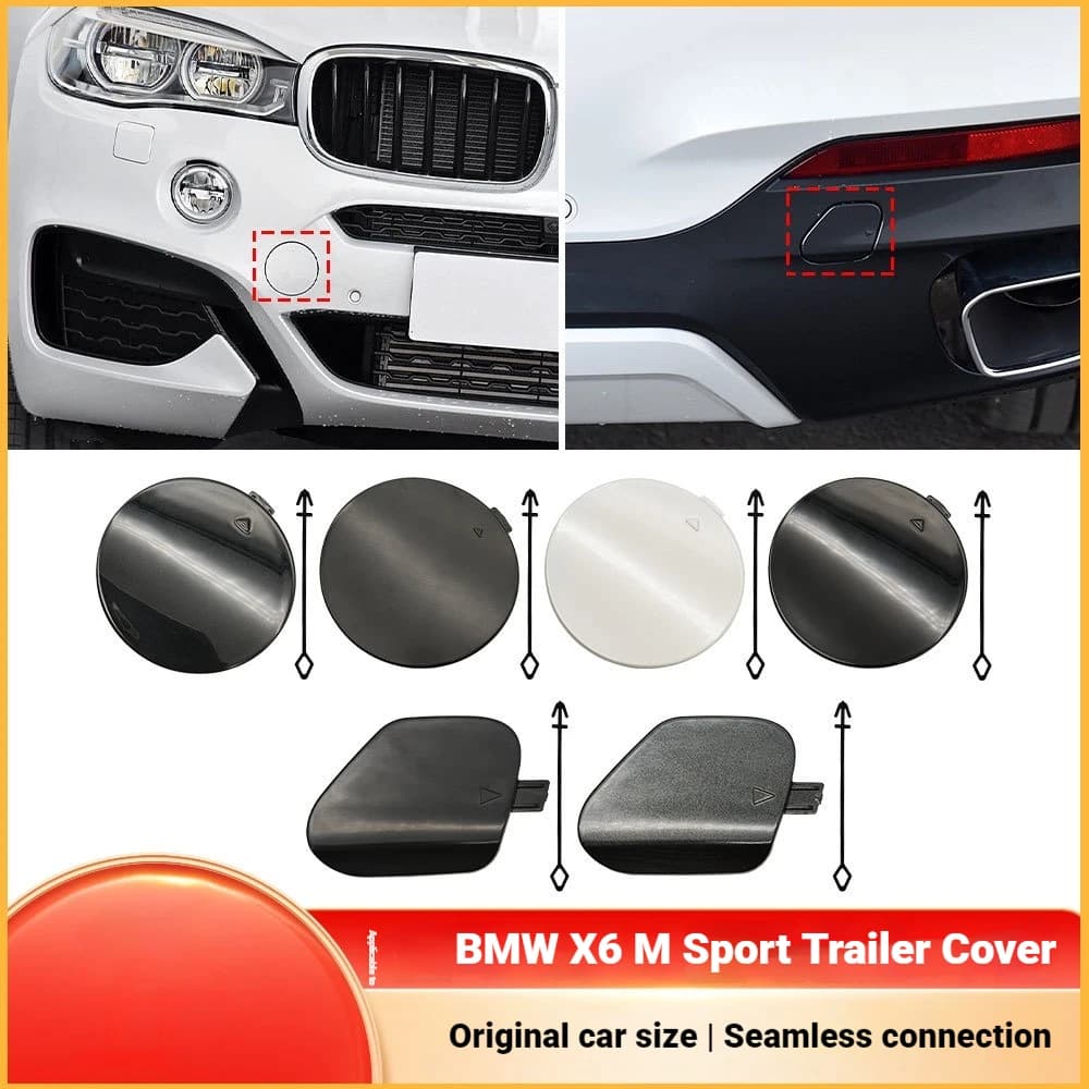 For BMW X6 Sport Front and Rear Bumper Trailer Cover F16 M Front and Rear Bar Traction Hook Hole Rescue Cover
