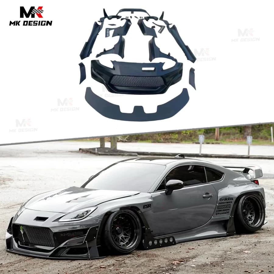 RB Style FRP Front Lip Side Skirts Fenders Rear Diffuser Spoiler for Toyota GR86 ZN8 BRZ 2021+ Body Kit Car Accessories