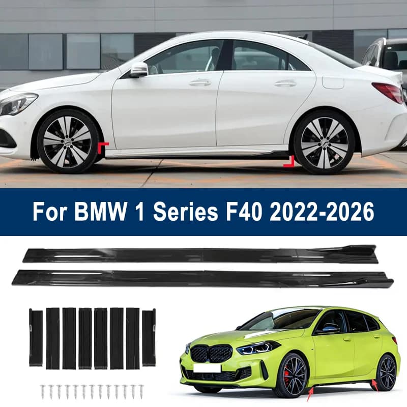 For BMW 1 Series F40 2022-2026 2023 Car Side Skirt Splitters Extended Side Spoiler Sport Body Kit Bumper Lip Modified Parts 8Pcs
