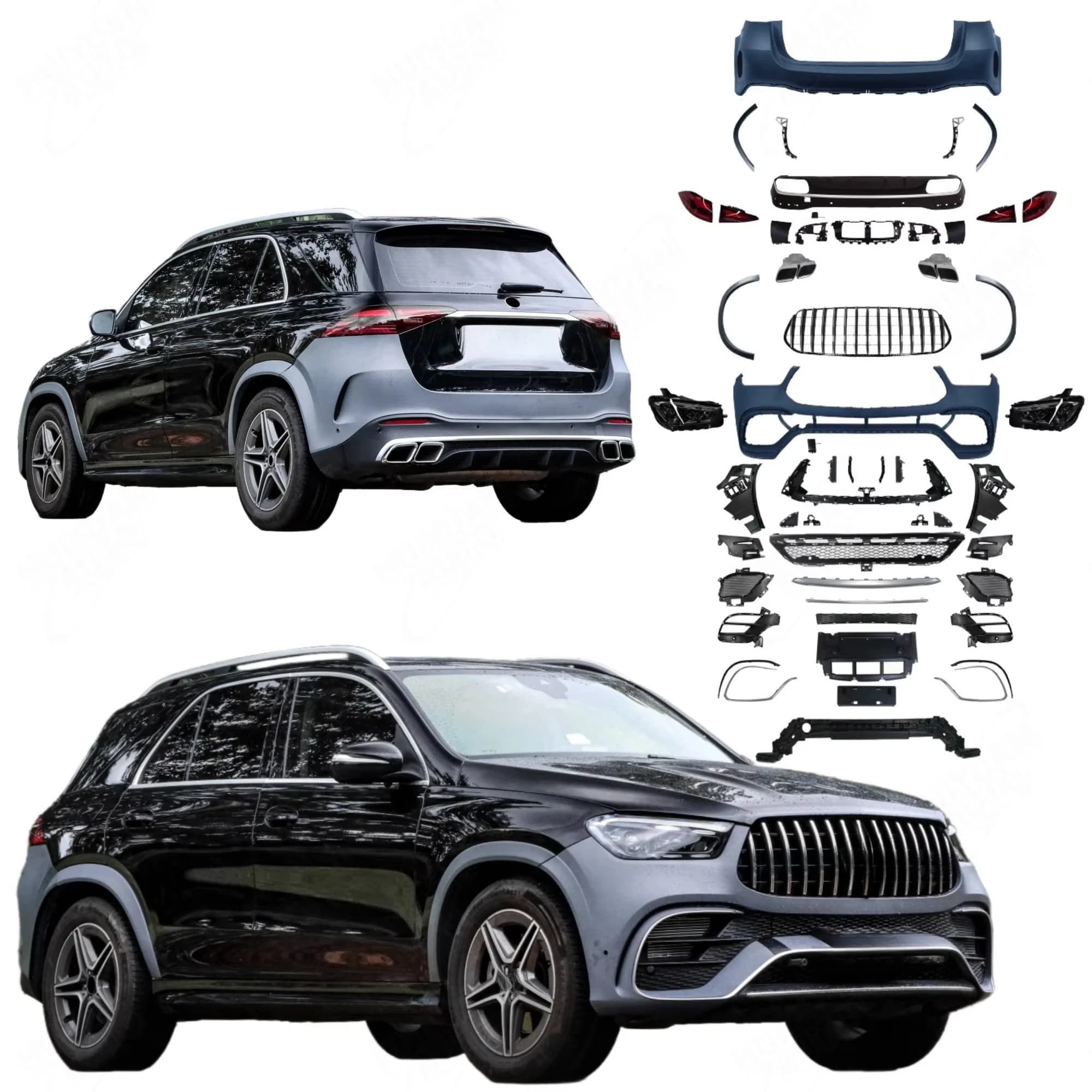 STLF Car Body Kit for  GLE350 GLE450 GLE500 W167 2020 2021 2022 2023 Year Facelift 2024 GLE63 Model with Bumpers Grille