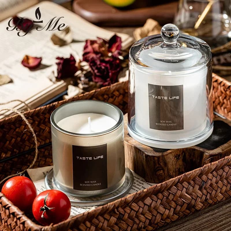 Golden Bell Cover Glass Cup Scented Candle Gift Creative Home Relax Aromatherapy Candle Smoke Free Fragrance Decoration Candle