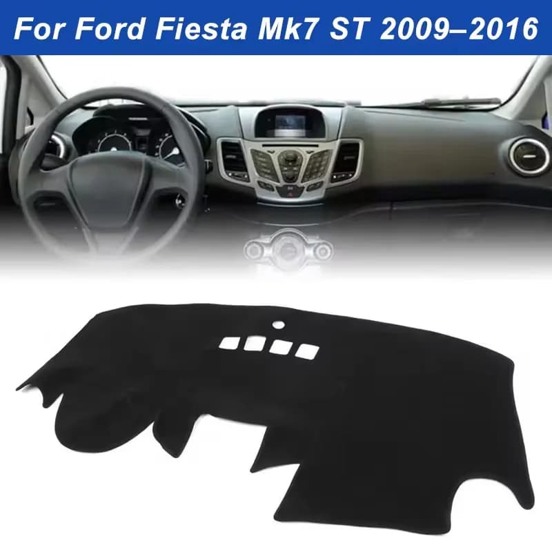 Dashboard Cover Dash Mat For Ford Fiesta Mk7 ST 2009-2016 Anti-Glare Non-Slip Sun Shade Interior Protector