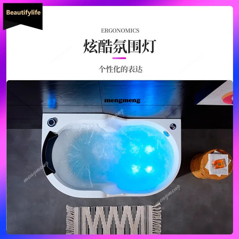 Acrylic Smart Thermostatic Jacuzzi Sitting Waterfall Light Luxury Surfing D80