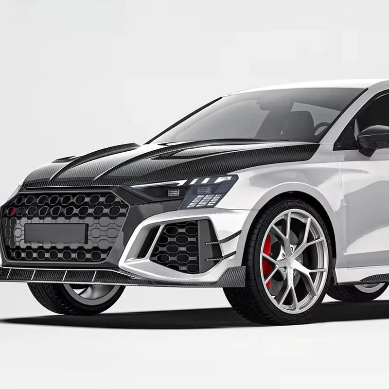Dry Carbon Fiber Tuning Parts Bodykit Front Canards for  RS3 8Y Sportback Saloon Sedan 2021 - 2024