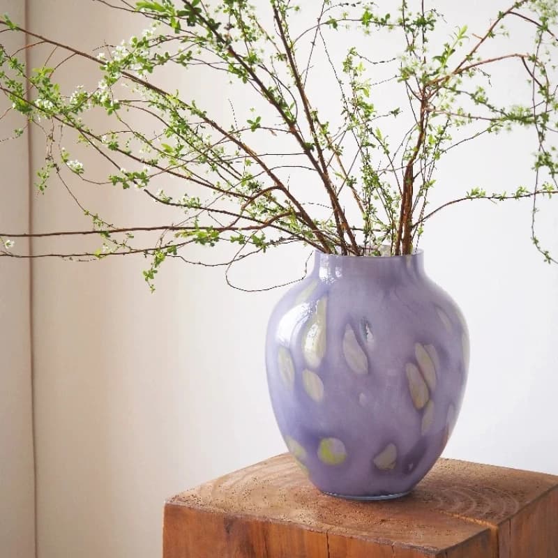 French Vases Color Dot Handmade Glazed Vase Niche Art Medieval Flower Arrangement Home Ornament Living Room Decoration مزهريات