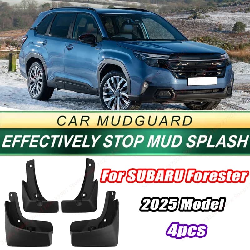 For SUBARU Forester 2025 Model 4PCS Front Rear Mud Flaps Splash Guards Fender Mudguards Auto Accessories